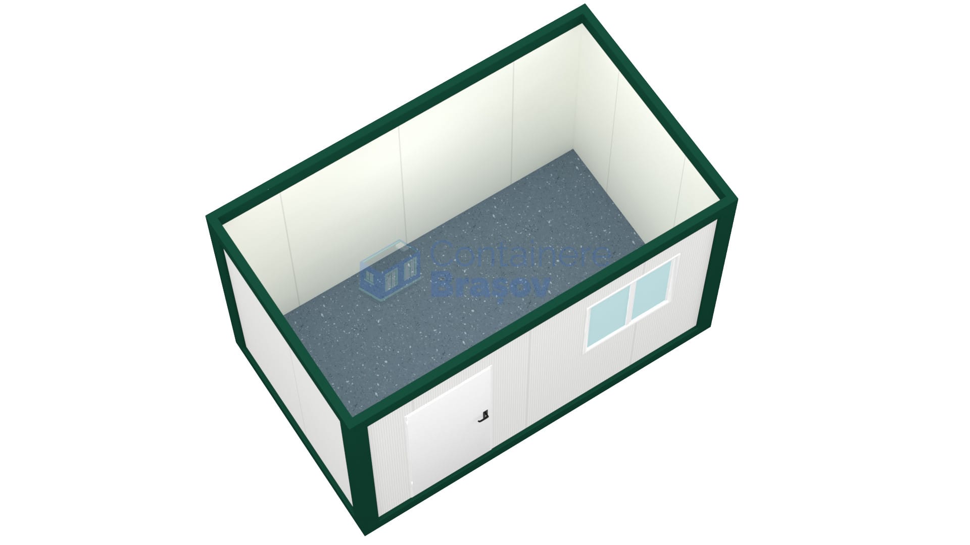 container birou brasov 4metri 1geam verde1