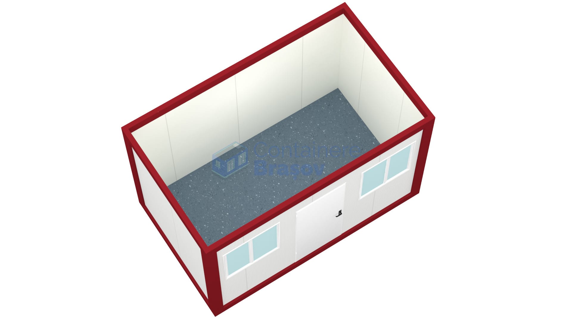 container birou brasov 4metri 2geamuri rosu2