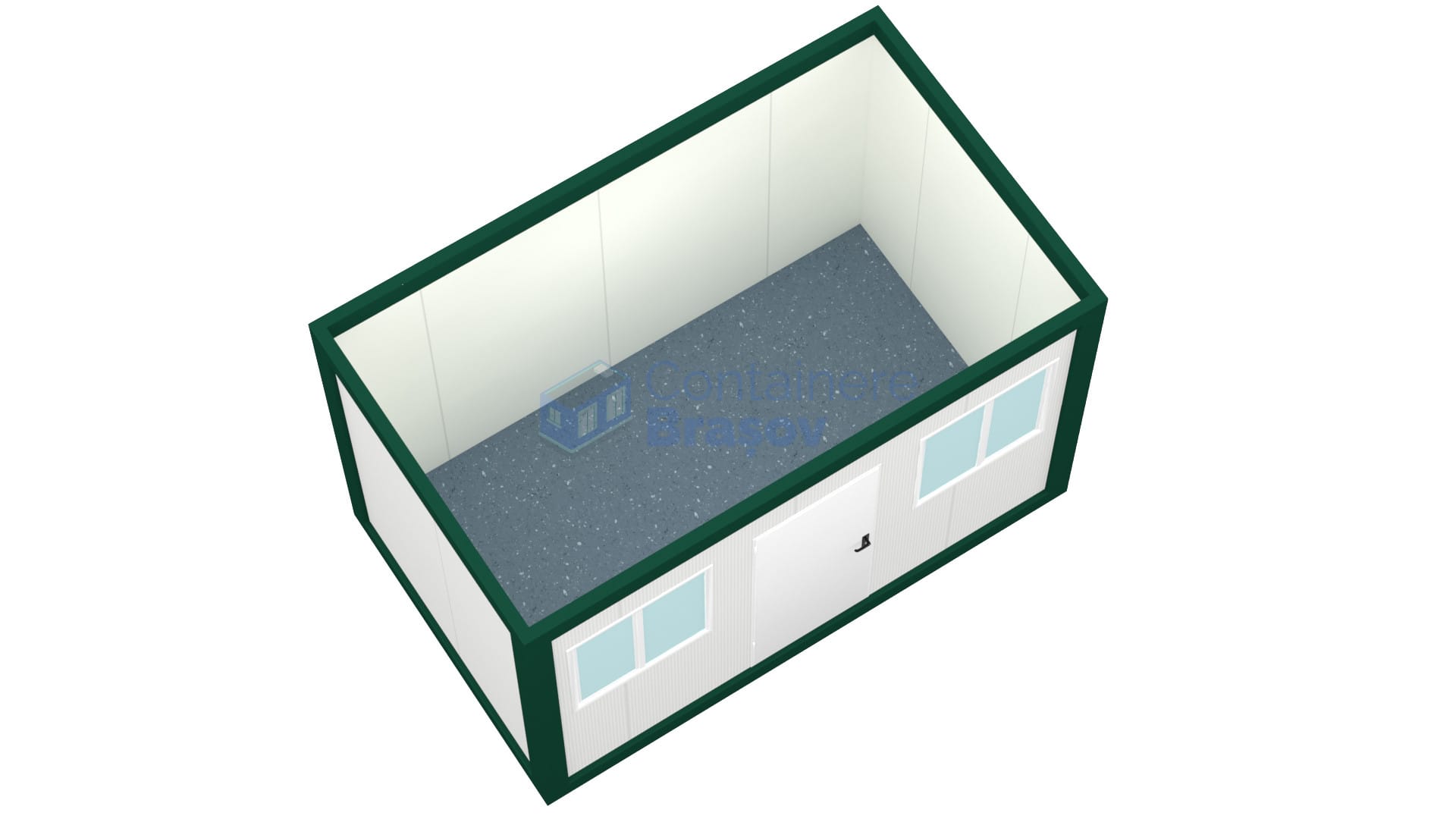 container birou brasov 4metri 2geamuri verde2