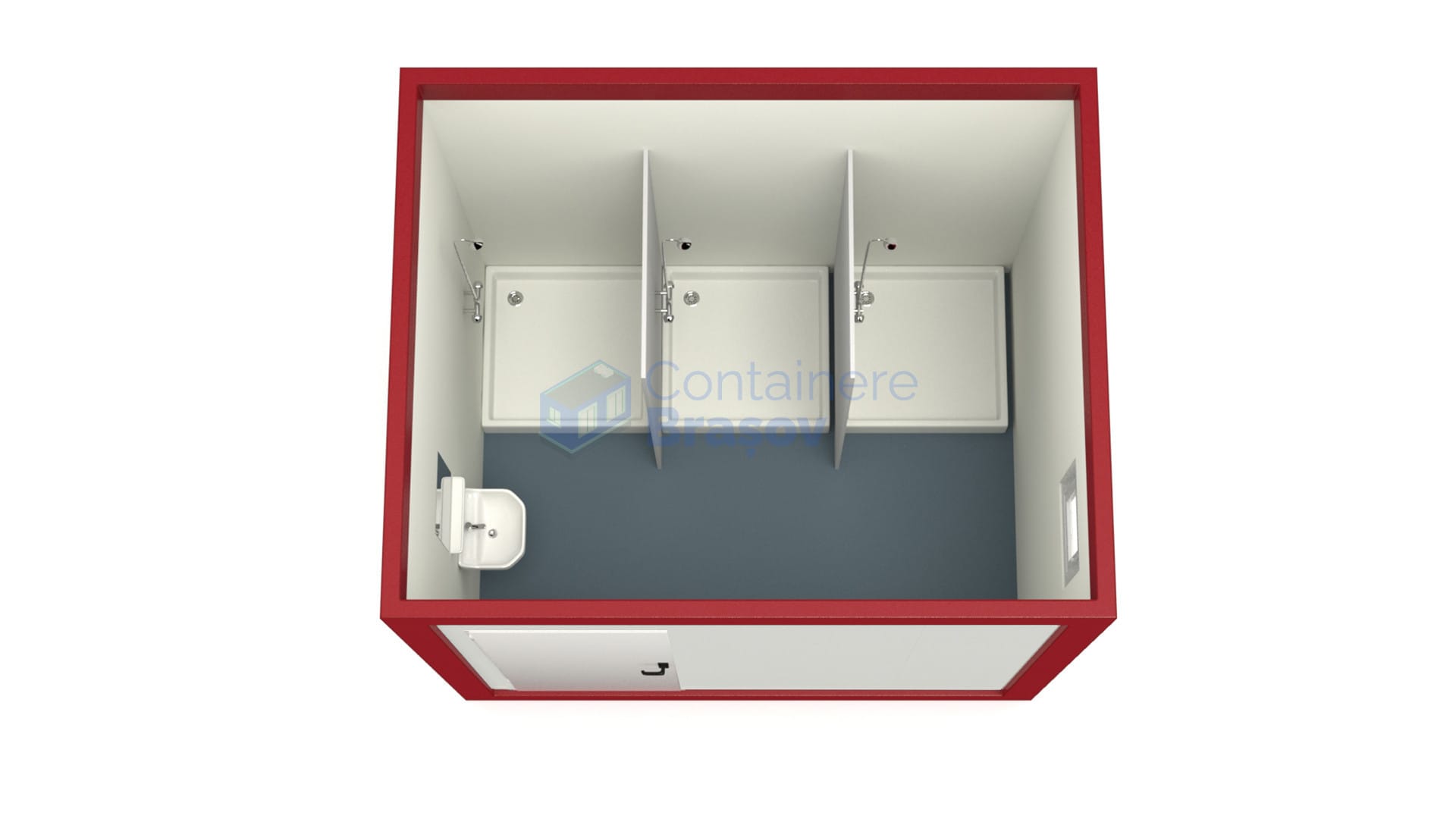 container sanitar brasov 3metri 3dusuri rosu