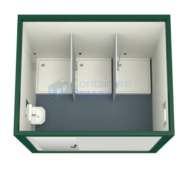 container sanitar brasov 3metri 3dusuri verde