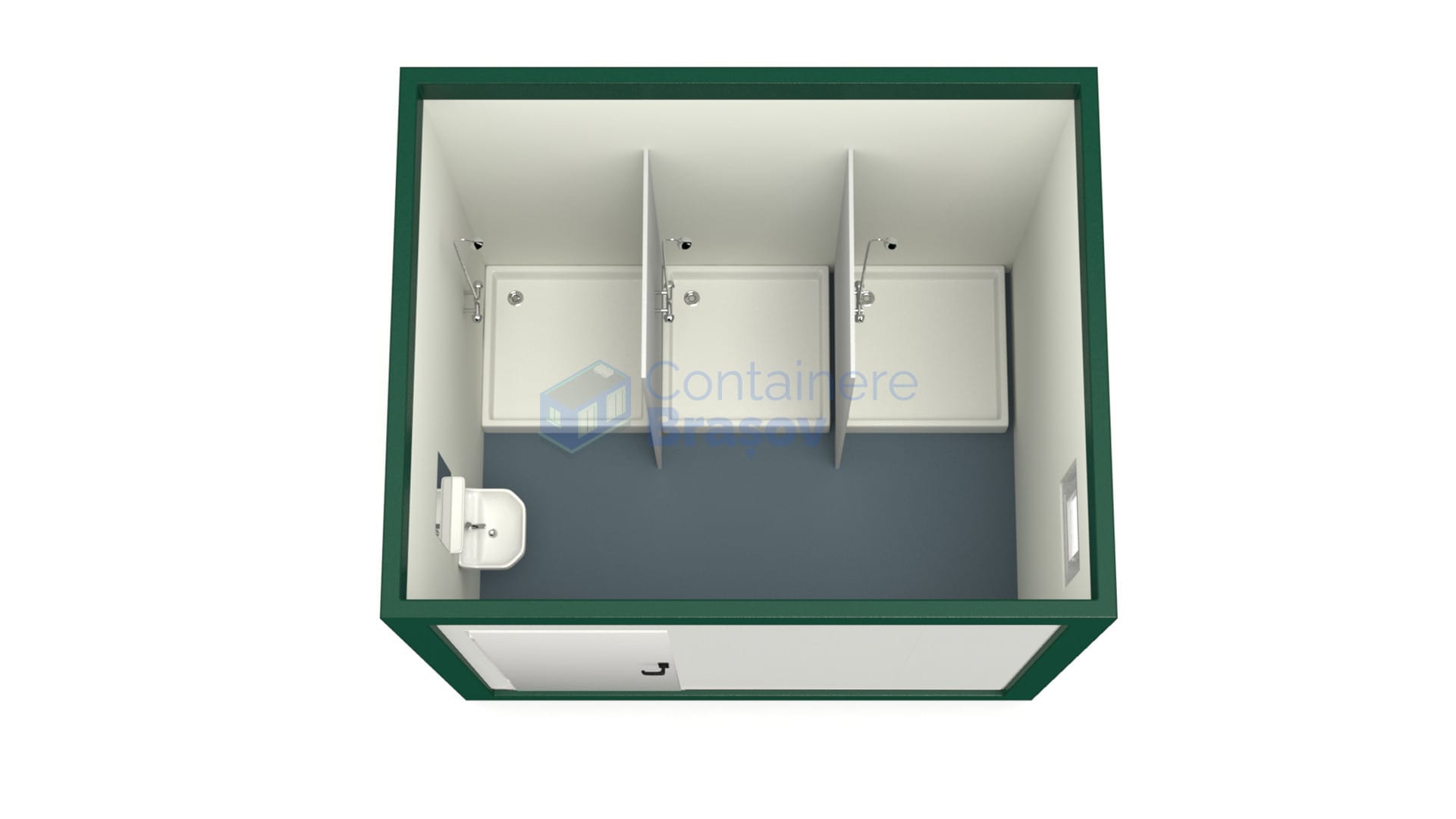container sanitar brasov 3metri 3dusuri verde