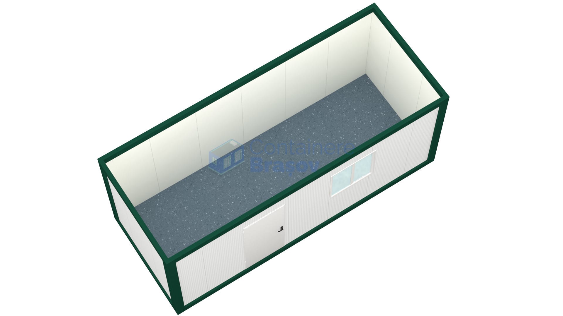 container santier brasov 6metri 1geam verde2